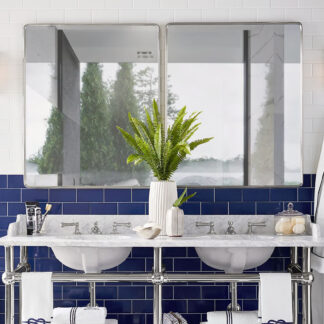 ORTONBATH™  Framed Wall Mirror, 26 x 32, Black, Traditional Dark Accent Mirror for Home Decor Modern Frame Bathroom Mirror