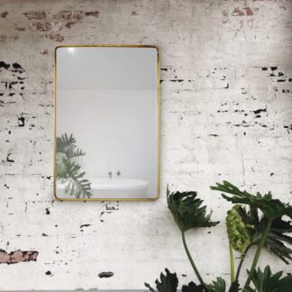 ORTONBATH™   Large Framed Decorative Rectangle Wall Mirror, Black, Sleek Decorative Wall Mirror with Modern Frame Bathroom Mirror