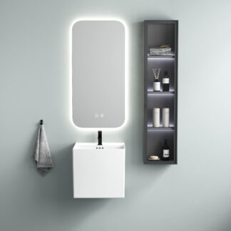 ORTONBATH™ modern rectangle semi pedestal Bathroom Ceramic wall hung Vanity Wash Basin sink