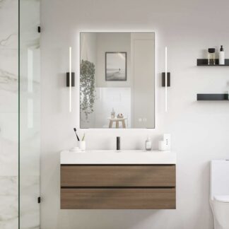 Rectangle Frameless Touch Control ORTONBATH™ IP67 Diammable  LED Bathroom Mirror
