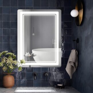 ORTONBATH™  24X36 Led Smart Bathroom Mirror Front Lighted Wall Mounted Vanity Mirror with Lights Anti-Fog CRI 95, CCT Adjustable, IP67 Waterproof （Vertical & Horizontal）