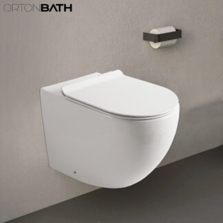 2022 New Design Rectangular OVEL Wall Hung ORTONBATH™ WC Toilet Bowl OTM010F RIMLESS