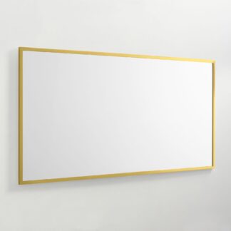 ORTONBATH™ 24“x36” Bathroom Mirror Rectangular Wall Mirror Metal Frame Hanging Mirrors Horizontal or Vertical Hangs Simplicity Decor for Bedroom Living Room Bathroom Entryway, Black/GOLD /SILVER