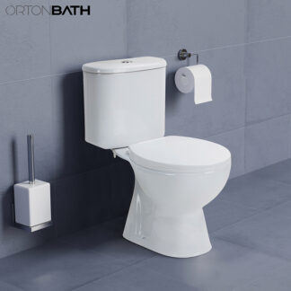ORTONBATH™ Two-Piece Wash Down ROUND Bowl Toilet Dual-Flush 3/6L PER FLUSH WITH P TRAP S TRAP OT06CD