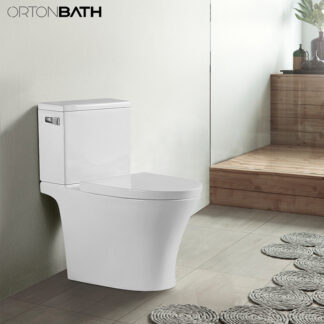 ORTONBATH™ SOUTH KOREA SIPHONIC Two-Piece ROUND Bowl Toilet Dual-Flush 3/6L PER FLUSH OT52D