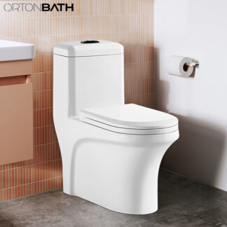 ORTONBATH™ classic lation America Dual-Flush WC Bathroom Water Closet siphonic One-Piece Elongated Toilet 3/6L PER FLUSH OT35AB