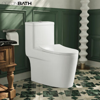 ORTONBATH™ siphonic Dual-Flush 3/6L PER FLUSH WC Bathroom Water Closet One-Piece Elongated Toilet OT1125