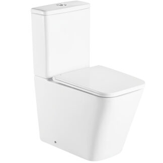 ORTONBATH™ SQUARE BOWL RIMLESS FULLY BACK TO WALL Two-Piece Wash Down Square Bowl Toilet Dual-Flush 3/6L PER FLUSH WITH CE WATERMARK CERTIFICATE OT2175A