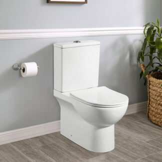 ORTONBATH™ Two-Piece Dual-Flush rimless turnado tall bowl toilet with 3/6L PER FLUSH OTA001HB