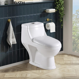 ORTONBATH™ Saudi arabia saso one piece WC Bathroom Water Closet One-Piece Elongated Toilet Dual-Flush 3/6L PER FLUSH OTA1252
