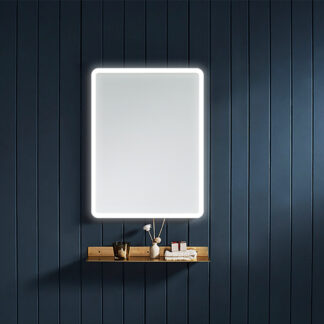 ORTONBATH™  LED Bathroom Mirror, 24x32 Inch Gradient Front and Backlit LED Mirror for Bathroom, 3 Colors Dimmable CRI>90 Double Lights, IP54 Enhanced Anti-Fog, Hanging Plates Wall Mount Lighted Mirror OTL0506