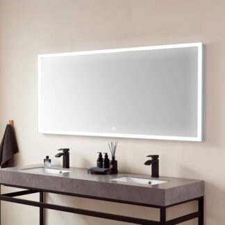 ORTONBATH™ 24x32 Led Mirror for Bathroom, Dimmable Anti Fog Wall Bathroom Mirror with Led Lights, Water Proof, Decor Vanity Mirror Memory Dimmable Touch Switch Control OTL0509