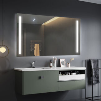 ORTONBATH™ FRAMELESS 40x24 inch Wall Mounted LED Mirror with 3000K-6000K Adjustable, LED Lighted Bathroom Mirror with Anti-Fog, 10%-100% Dimmable, Smart Touch Button, Memory Function (Horizontal/Vertical) OTL0518