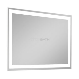 ORTONBATH™  L LED Bathroom Mirror, 24x32 Inch Gradient Front and Backlit LED Mirror for Bathroom, 3 Colors Dimmable CRI>90 Double Lights, IP54 Enhanced Anti-Fog, Hanging Plates Wall Mount Lighted Mirror OTL0618