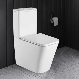 ORTONBATH™ SQUARE BOWL RIMLESS FULLY BACK TO WALL Two-Piece Wash Down Square Bowl Toilet Dual-Flush 3/6L PER FLUSH WITH CE WATERMARK CERTIFICATE OT2175A