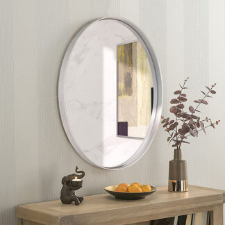 ORTONBATH™  ROUND GOLD METAL ALLUMINUM Framed Wall Mirror, Traditional Dark Accent Mirror for Home Decor Modern Frame Bathroom Mirror OTM0505