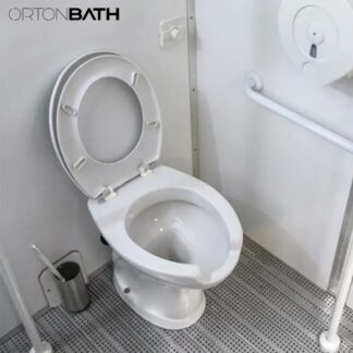 ORTONBATH™  White ceramic toilet for disabled and senior citizens with floor drain DB002