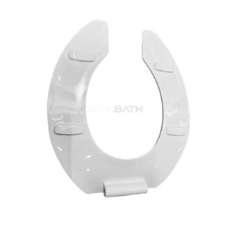 ORTONBATH™  Premium Round Toilet Seat with Cover(Oval) Quiet Close, One-Click to Quick Release, Easy Installation Non-Slip Seat Bumpers, Slow Close Toilet Seat and Cover, Easy Cleaning-White Color OTD405