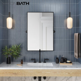 ORTONBATH™ Adjustable Metal Wall Mirror - Industrial Frame | Industrial mirrors, Mirror wall, Mirror wall bathroom OTDSM003