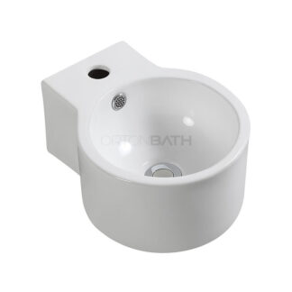 ORTONBATH™ ROUND Vessel Sinks Bathroom Products Irregular Shape Wash Hand Ceramic Wall-hung Sink White Basin OTH3077