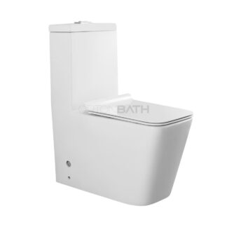 ORTONBATH™ MATTE BLACK RECTANGLE WASH DOWN RIMLESS TOILET BOWL TOILET FULLY BACK TO WALL ONE PIECE TOILET WITH P TRAP OR S TRAP 250MM OTK004A-RG