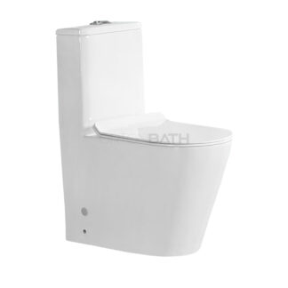 ORTONBATH™ ROUND WASH DOWN RIMLESS TOILET D SHPE BOWL TOILET FULLY BACK TO WALL ONE PIECE TOILET WITH P TRAP OR S TRAP 250MM OTK005A-R