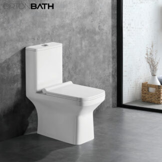 ORTONBATH™ RECTANGULAR BOWL ONE PIECE TOILET WASHDOWN TORNADO SIPHONIC TOILET WITH PP OR UF SEAT COVER OTK0643