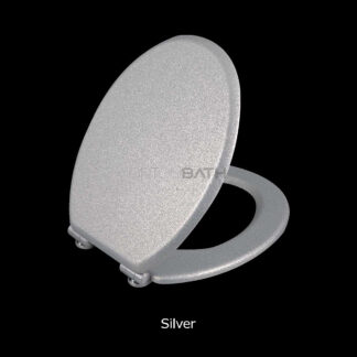 ONBATH™  High Gloss White MDF Bottom Fixing Soft Close Toilet Seat with Chrome Hinges OTM003