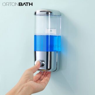 ORTONBATH™  High Quality Soap Dispenser, Single/Double Soap Dispenser, Wall Mounted, Shower, Bathroom, Shampoo Dispenser, Liquid Soap Container, Bathroom Accessories, Soap Dispenser, Stainless Pump OTMJ9017