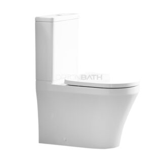 ORTONBATH™ AUSTRALIAN WATERMARK Rimless Comfort Height Wc Sanitary Ware Back to Wall Faced Two Piece Toilet with Short Projection Closed Back Pan FULLY BACK TO WALL TOILET  OTX085