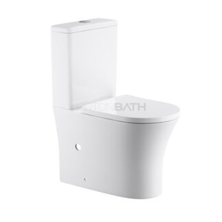 ORTONBATH™ NEW DESIGN  WATERMARK WRAS Rimless Comfort Height Wc Sanitary Ware Back to Wall Faced Two Piece Toilet with Short Projection Closed Back Pan FULLY BACK TO WALL TOILET  WITH ROUND BOWL OTX8084