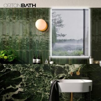 ORTONBATH™   Backlit 24 Inch LED Mirror Acrylic Bathroom Mirror with Lights Anti Fog Lighted Dimmable Mirror (Horizontal/Vertical) OTRT1205
