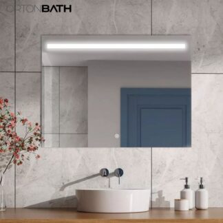 ORTONBATH™   Anti-Fog Bathroom LED Mirror, Backlit Illuminated Mirror Dimmable Bluetooth Smart Mirror LED (Horizontal/Vertical) OTECO10001