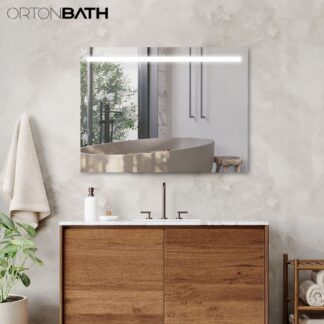 ORTONBATH™   Bathroom Vanity Mirror LED Makeup Mirrors Illuminated Touch Switch Anti-Fog Decorative Rectangular Bathroom Mirror  (Horizontal/Vertical) OTECO10002