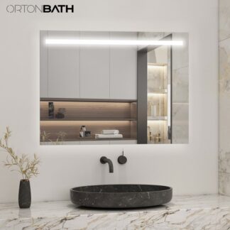 ORTONBATH™   Bathroom Vanity Mirror LED Makeup Mirrors Illuminated Touch Switch Anti-Fog Decorative Rectangular Bathroom Mirror (Horizontal/Vertical) OTECO10003