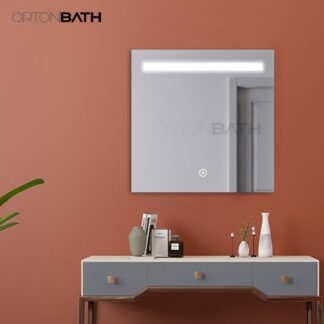 ORTONBATH™   Backlit Mirror 24 X 36 Inch Lighted Bathroom Mirror with Lights 3 Colors Warm/Natural/White Anti-Fog Wall Mounted Dimmable Lighted Vanity Mirror (Horizontal/Vertical) OTECO8003