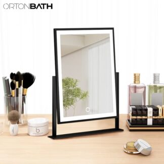 ORTONBATH™  Lighted Makeup Hollywood Mirror Vanity Mirror With Lights Smart Touch Control 3-Gear Dimmable Light 360 Rotation OTLM1110