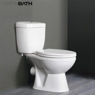ORTONBATH™ CHEAP HIGH END BATHROOM WC CERAMIC TOILET Two-Piece European Rear Outlet P TRAP 180MM ROUGH IN Toilet OTM06RD