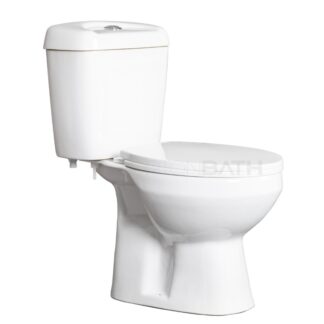 ORTONBATH™ AFRICA EUROPE Close Coupled Modern Cloakroom Bathroom Two piece Toilet Pan Cistern WC And Soft Close Seat White OTM08C
