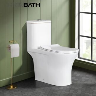 ORTONBATH™ Modern Elongated Ceramic Toilet Power Dual Flush 1.1/1.6 GPF Toilet for Bathroom 12