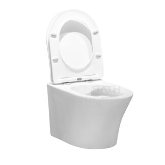 ORTONBATH™ CE CERTIFIED Round Europe Concealed Cistern Economical Toilet Bowl Water Closet Dual-Flush Wall Hung Toilet with Seat and Cover OTMG61