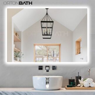 ORTONBATH™   with Front and Backlit Anti-Fog Shatter-Proof 3 Color Temperatures Memory Dimmable LED Bathroom Lighted Vanity Mirror(Horizontal/Vertical) OTRT1201
