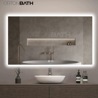 ORTONBATH™   Vanity Mirror with Lights LED Lighted Makeup Mirror Large Makeup Mirror with Lights Touch Screen with 3-Color Lighting, LED Mirror Makeup Dimmle(Horizontal/Vertical) OTRT1401