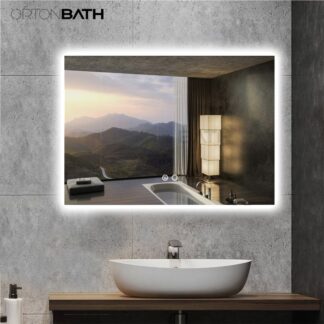 ORTONBATH™   LED Bathroom Mirror, 24 x 36 Inch LED Mirror Lighted Bathroom Mirror, Anti Fog Acrylic Backlit Vanity Mirror with Lights, IP54 Waterproof CRI90+ Dimmable Makeup Mirror(Horizontal/Vertical) OTRT6001