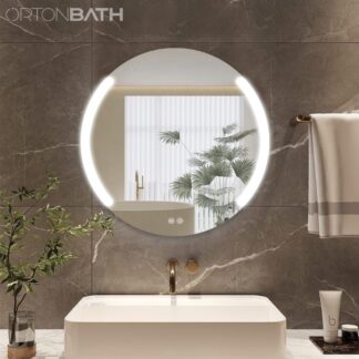 ORTONBATH™   32inch Frontlit Round Bathroom LED Mirror 24 Inch Anti-Fog 3 Colors Light Dimmable Wall Mounted Circle Vanity Mirror OTYR005